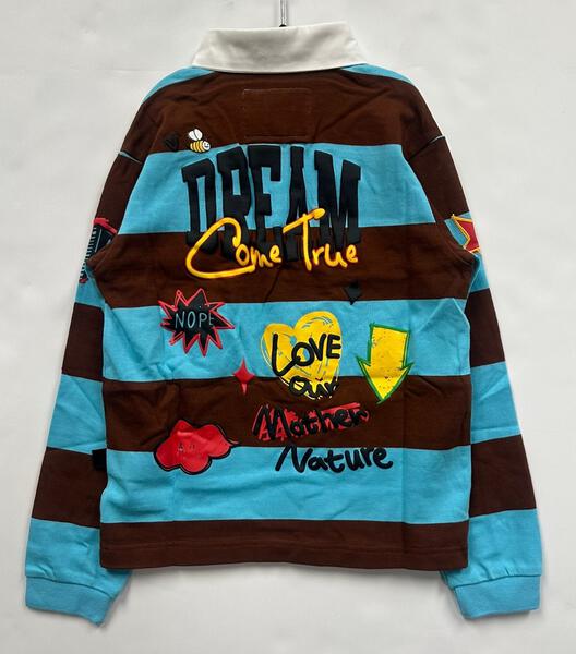 Polo de manga larga para niños JORDY con estampados intensos y parches