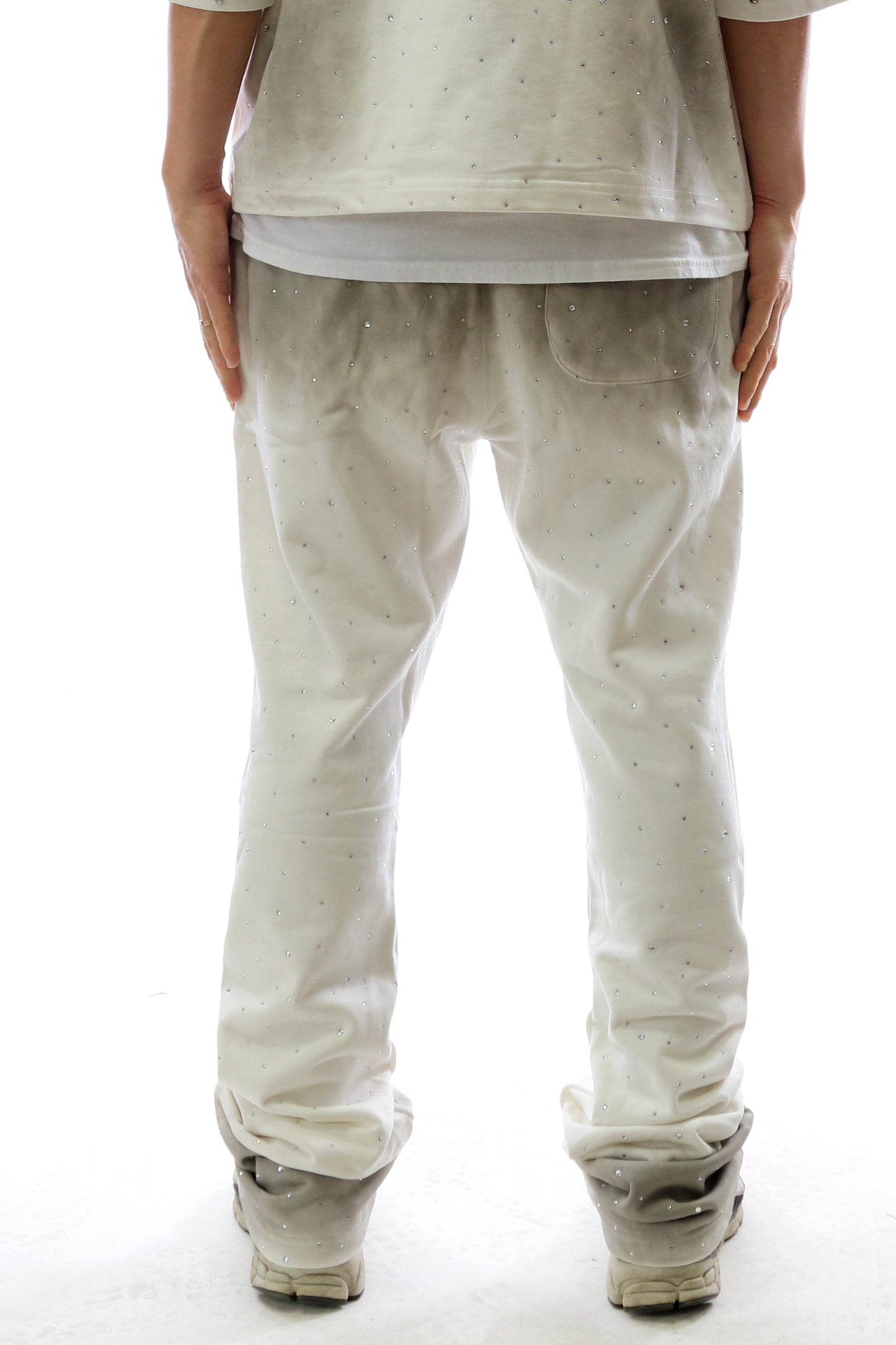Pantalones deportivos apilados de felpa francesa lavada GLAZE