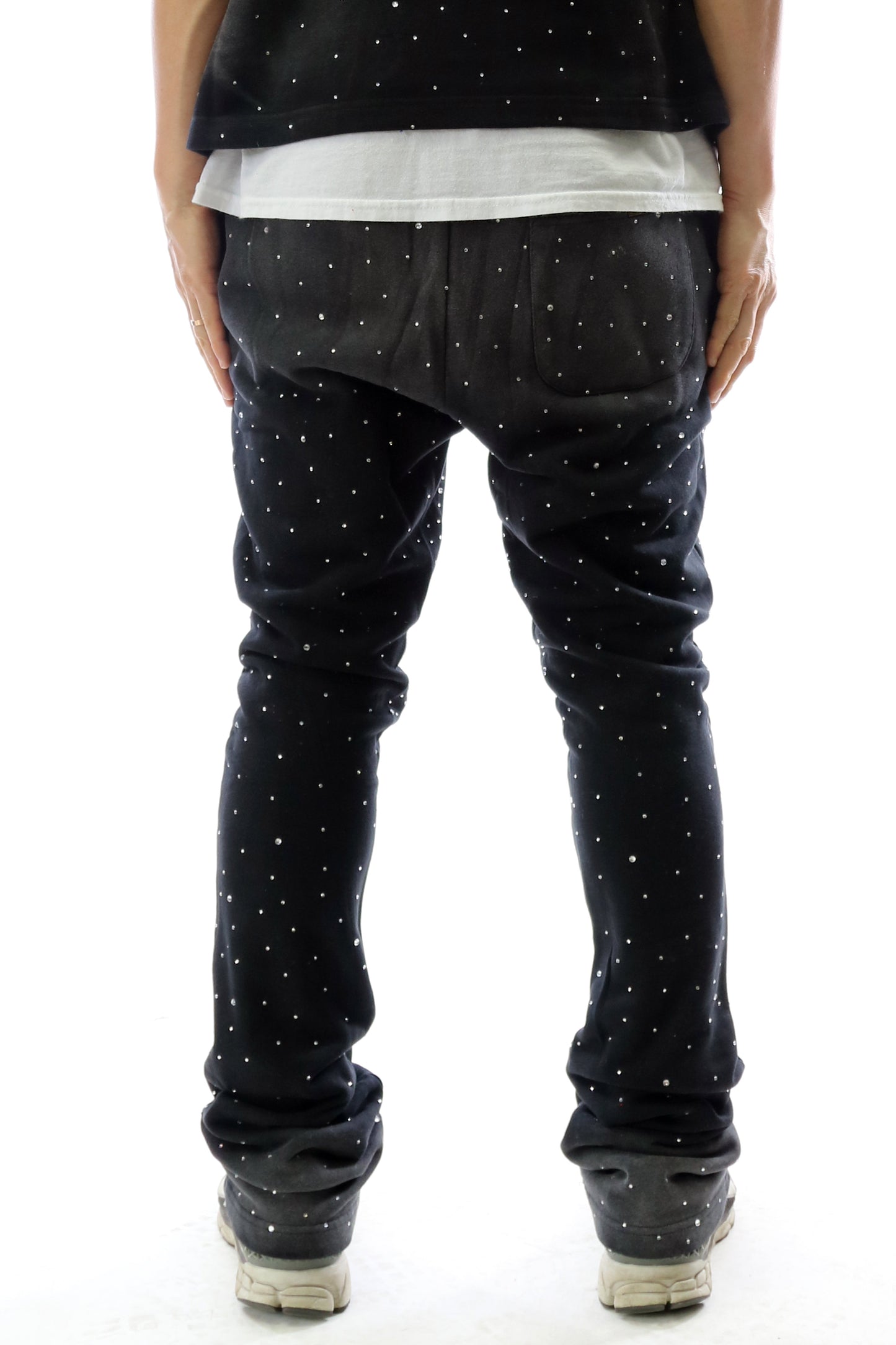 Pantalones deportivos apilados de felpa francesa lavada ZICORN
