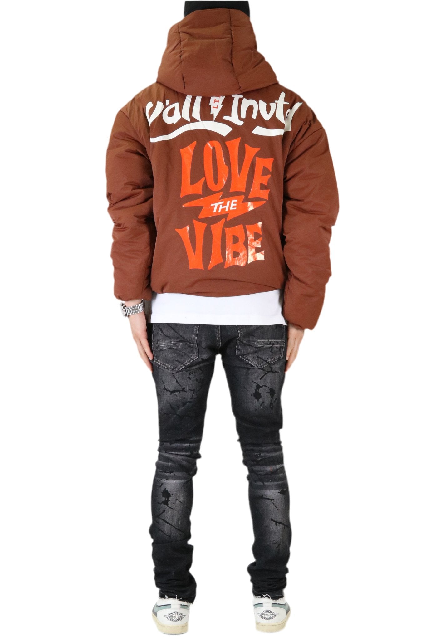 Chaqueta tipo jersey de nailon estilo crop top acolchado RADITZ