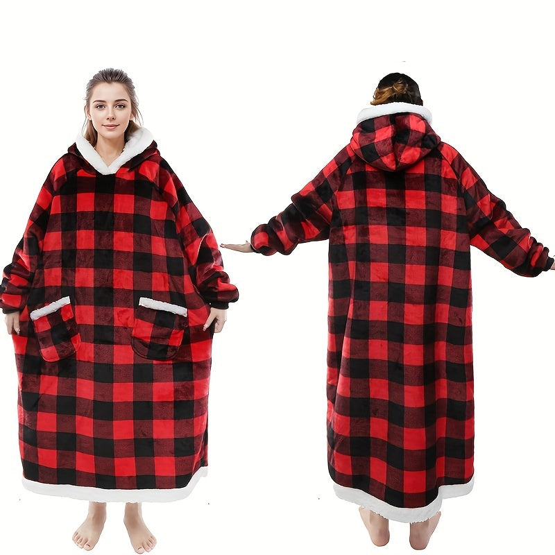 Manta con capucha supersuave y usable para mujer y hombre, sudadera sherpa extragrande con bolsillo, cálida y cómoda para adultos.