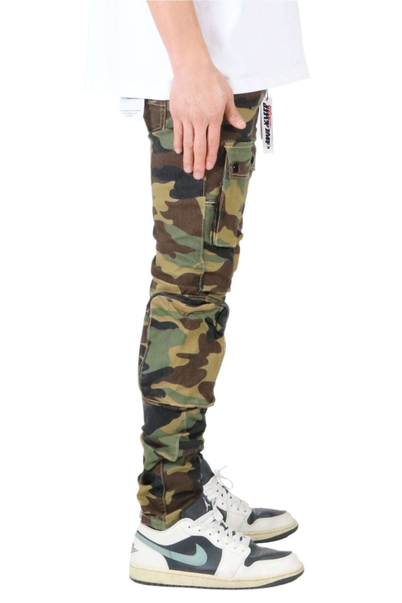 Pantalón cargo de sarga premium Veil para hombre con bolsillos multifuncionales