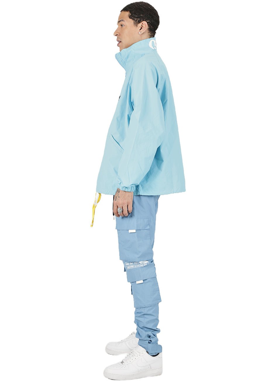 Chaqueta tipo jersey de manga larga con media cremallera de nailon crujiente de primera calidad para hombre de KLOUD