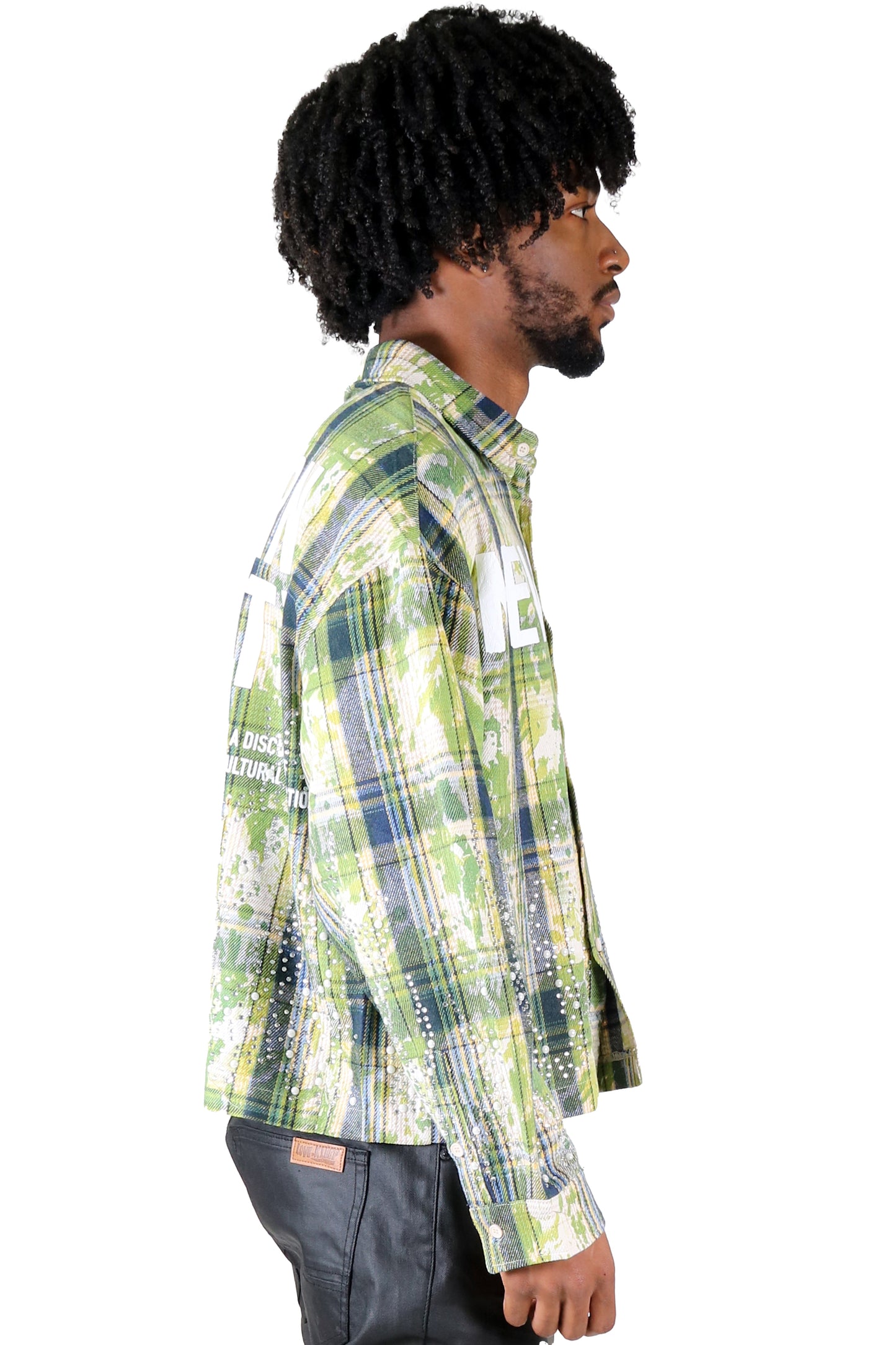 Camisa de franela gruesa abotonada corta QUARTZ