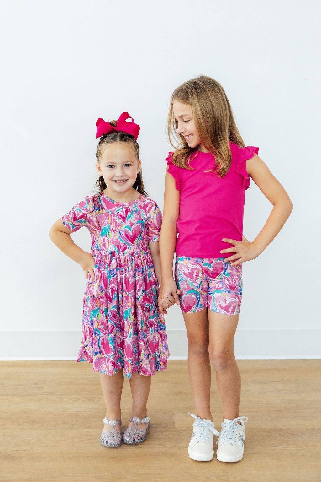 Sweetheart Scribbles S/S Pocket Twirl Dress