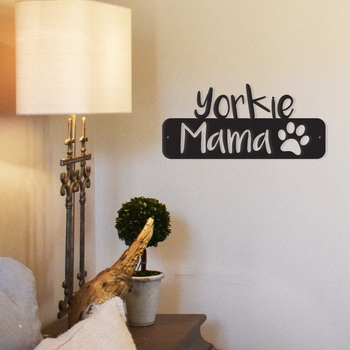 Yorkie Mama - Arte/Decoración de pared de metal