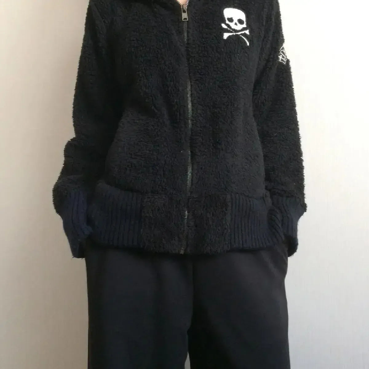 Sudadera Harajuku Grunge Calavera con Cremallera