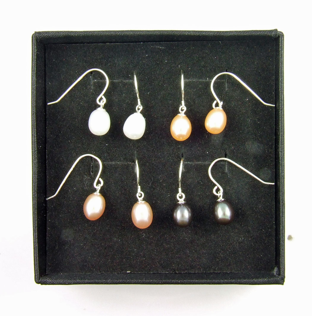 Juegos de joyas de plata de ley con perlas de agua dulce