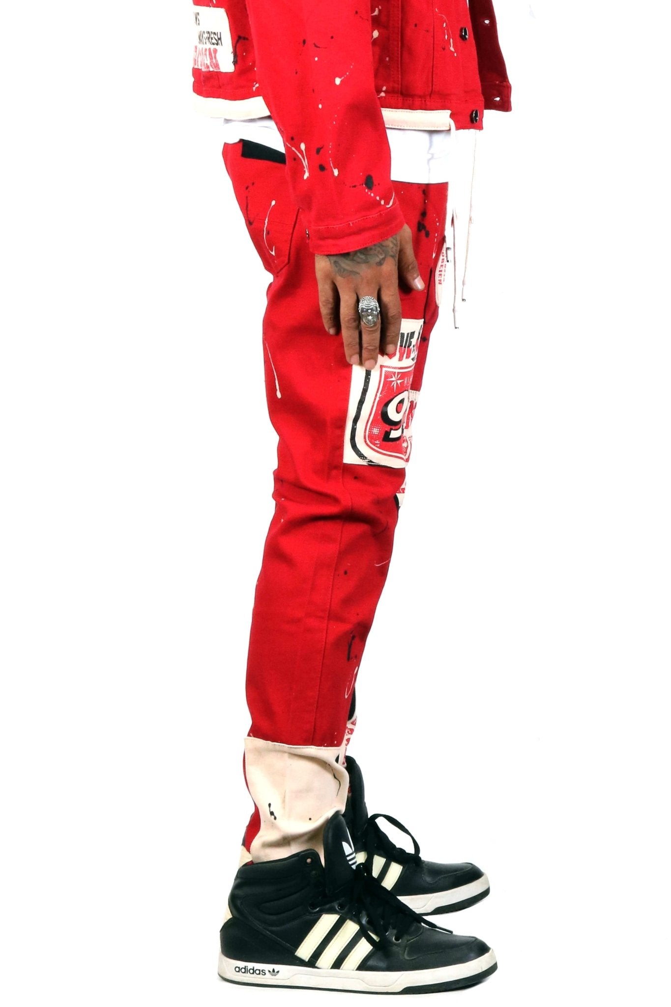 Pantalones ajustados de sarga lavada Poppy