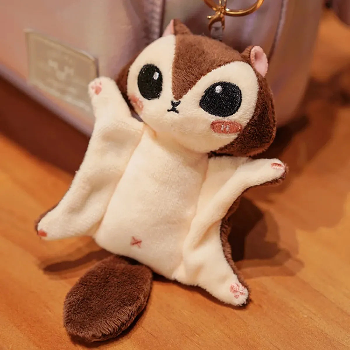 Llavero de peluche de ardilla Kawaii