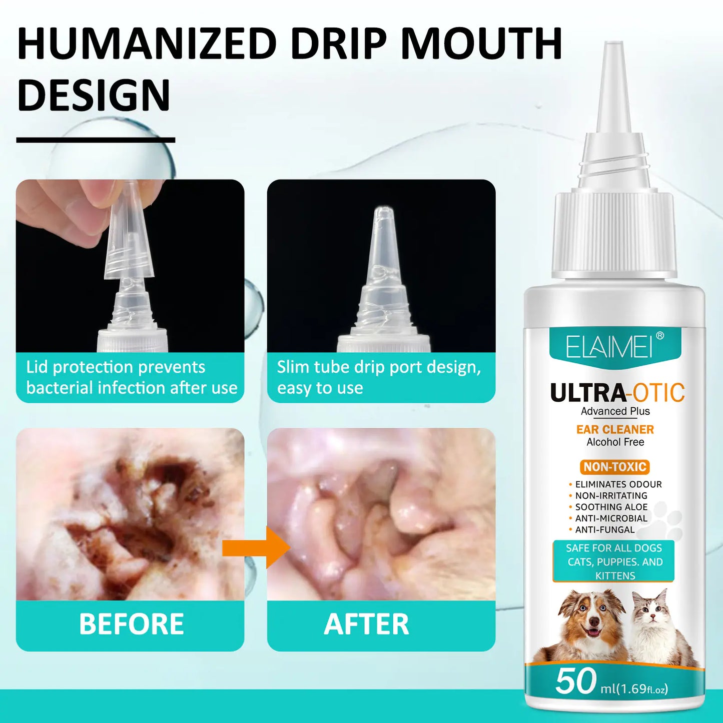Limpiador de oídos para mascotas 50 ml