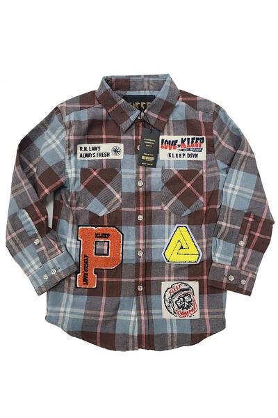 Camisa de franela premium con botones para niños BANAN