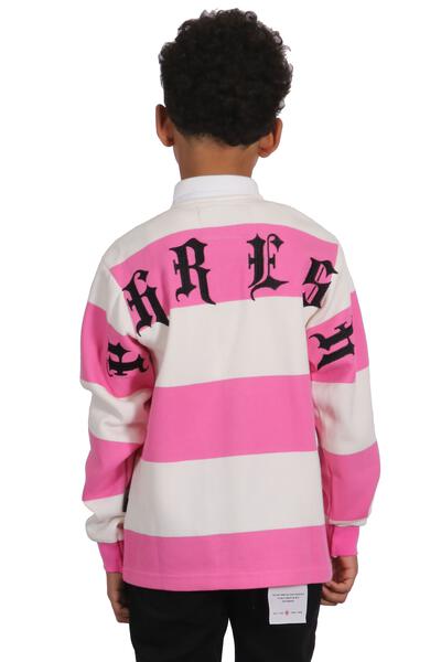 Polo de manga larga para niños en CREPE con bordados intensos (PHRESH)
