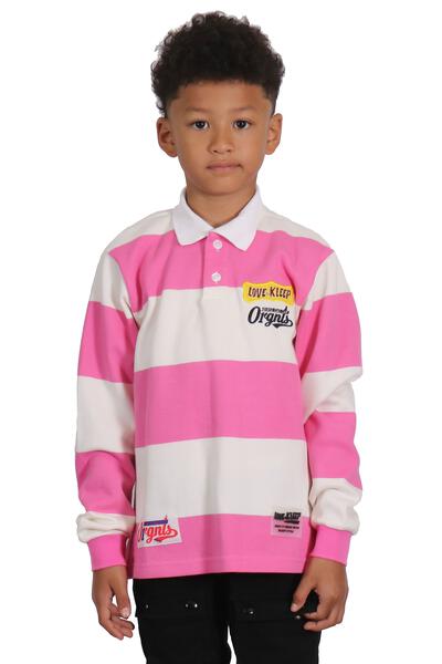 Polo de manga larga para niños en CREPE con bordados intensos (PHRESH)