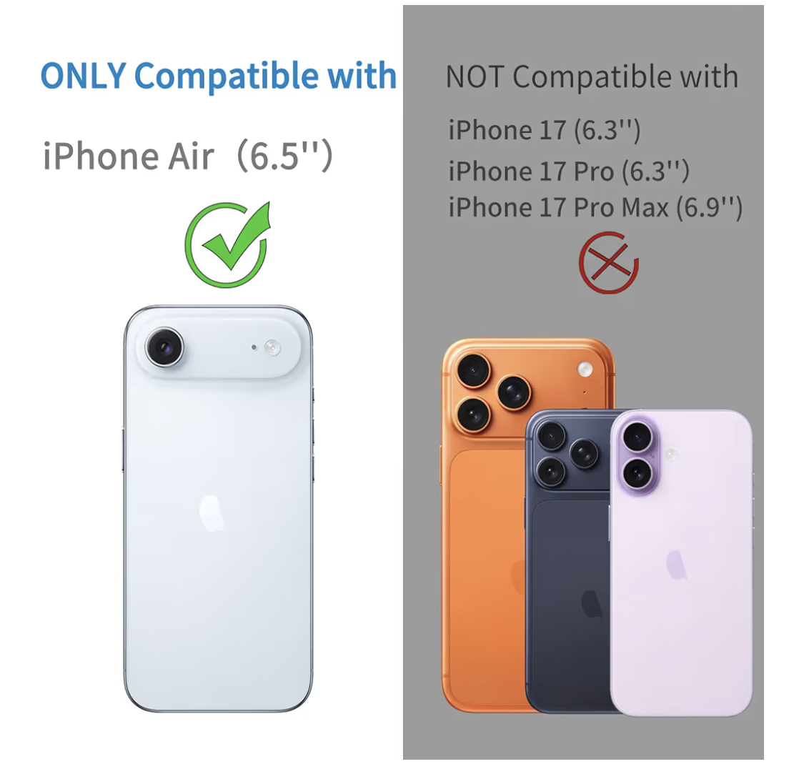 Protector de lente de cámara para iPhone Air (paquete de 3) – Vidrio templado 9H