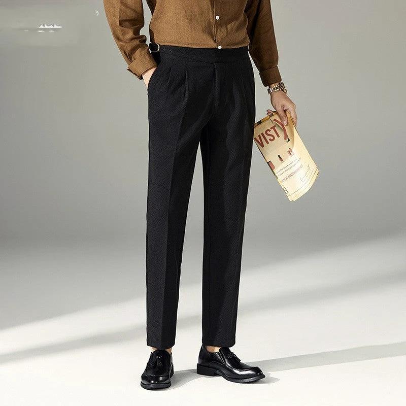 Pantalones casuales de negocios de corte entallado para hombre