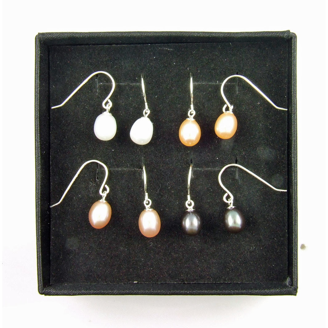 Juegos de joyas de plata de ley con perlas de agua dulce