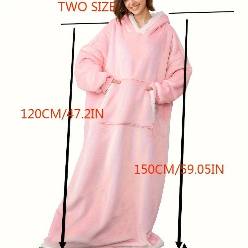 Manta con capucha acogedora y portátil, suave forro polar sherpa, bolsillos grandes, cinturón ajustable, regalo de invierno cálido para mujeres, hombres, novias y mamás. Perfecta para actividades en interiores y exteriores.