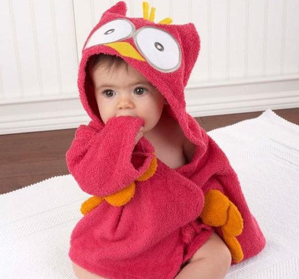 Toallas de baño para bebés con dibujos de animales, albornoces de algodón para niños, albornoces con capucha para bebés.