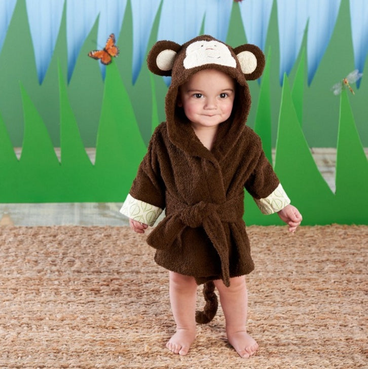 Toallas de baño para bebés con dibujos de animales, albornoces de algodón para niños, albornoces con capucha para bebés.