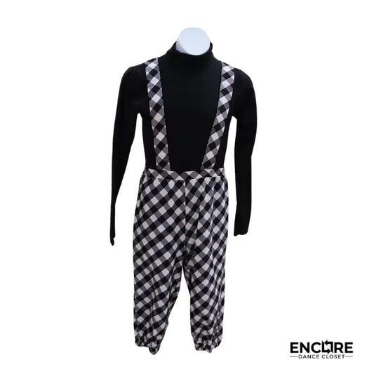 Conjunto de baile con mono a cuadros