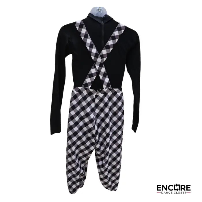 Conjunto de baile con mono a cuadros