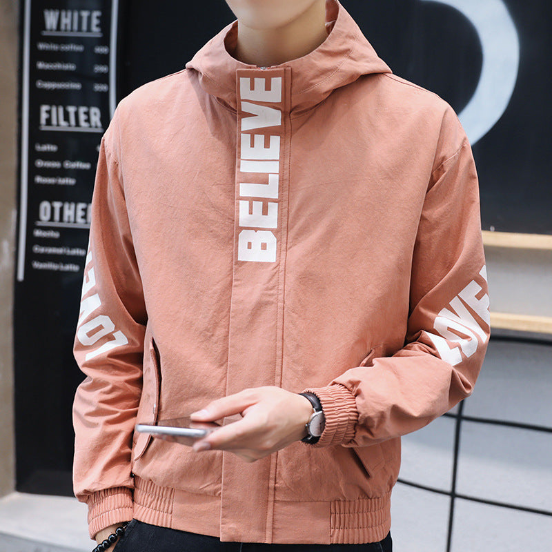 Chaqueta de trabajo informal con capucha para hombre