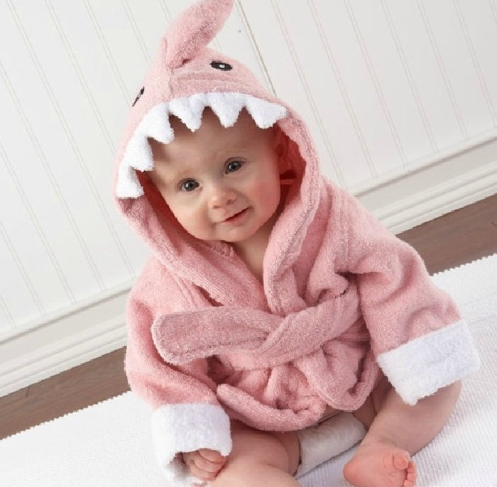 Toallas de baño para bebés con dibujos de animales, albornoces de algodón para niños, albornoces con capucha para bebés.