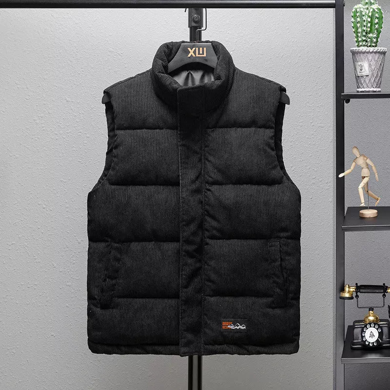 Chaleco de pana grueso para hombre - Chaqueta de rayas cálida y transpirable