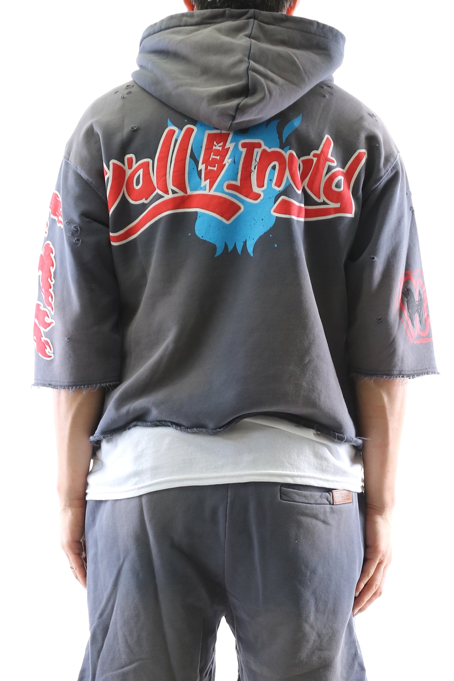 Sudadera con capucha y top corto de manga 3/4 de felpa francesa PORTER