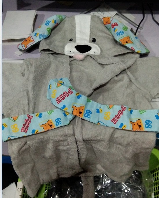 Toallas de baño para bebés con dibujos de animales, albornoces de algodón para niños, albornoces con capucha para bebés.