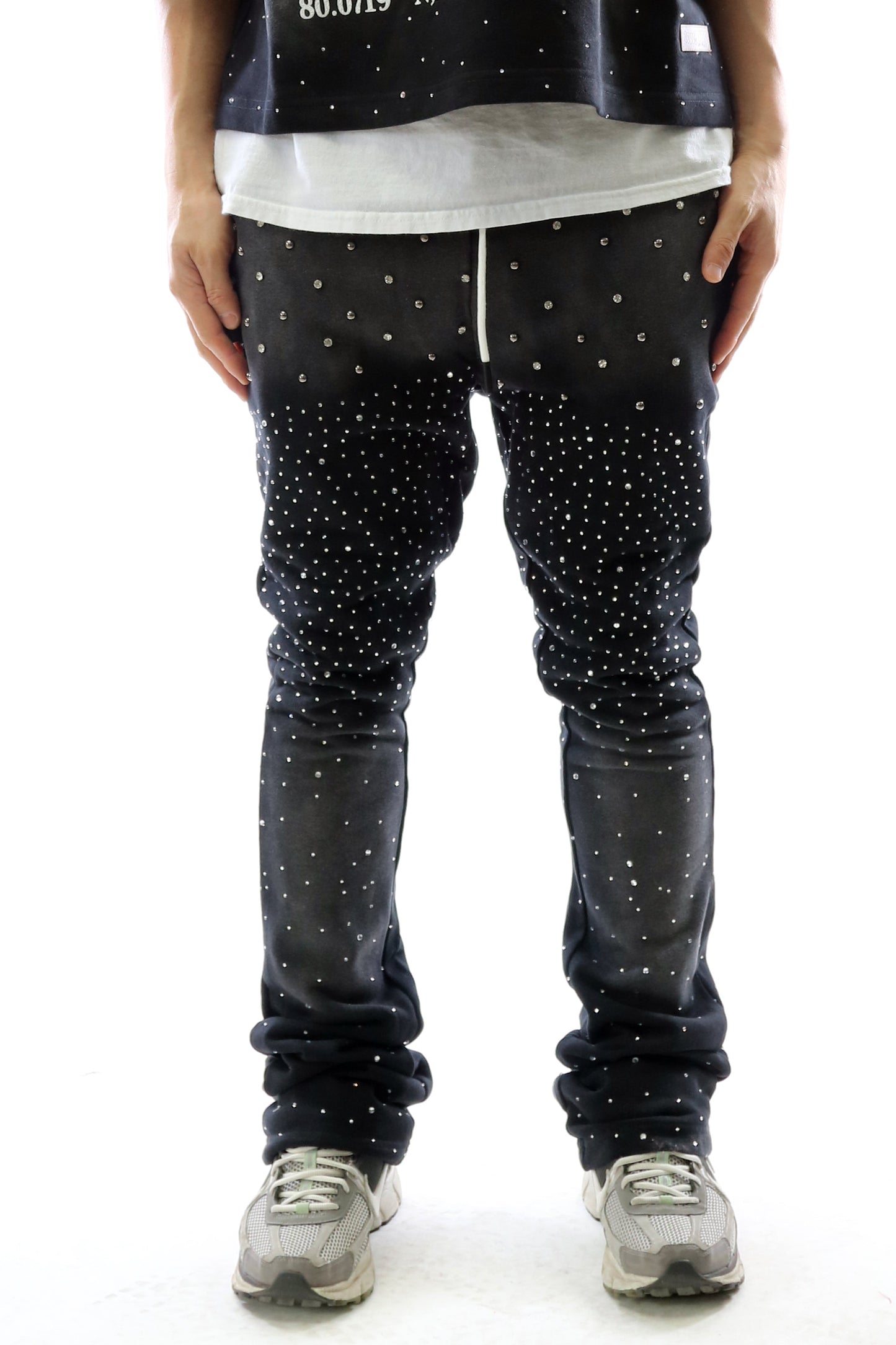 Pantalones deportivos apilados de felpa francesa lavada ZICORN