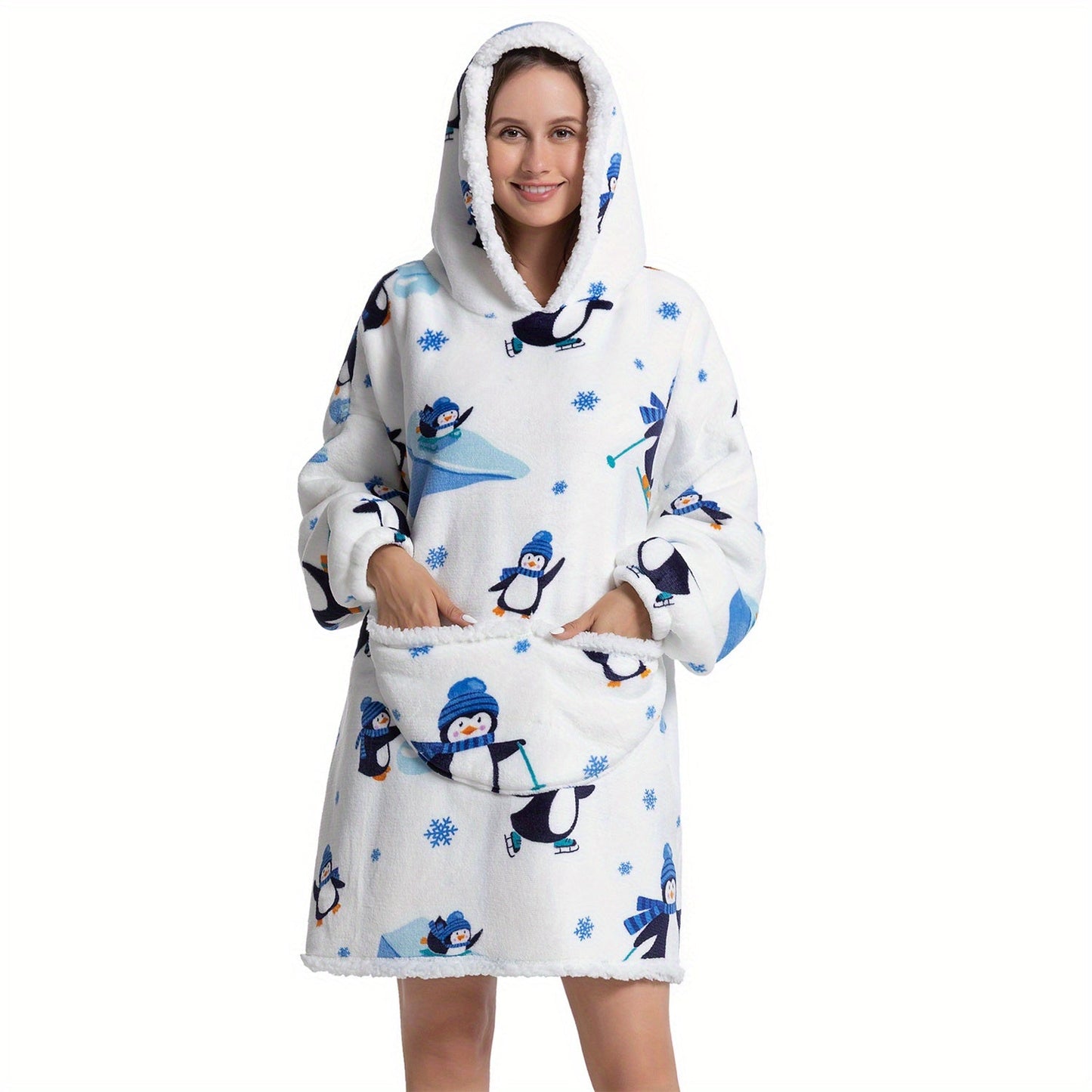 Manta extragrande con capucha, forro polar sherpa para mujer, ultrasuave y cálida, ideal como regalo.