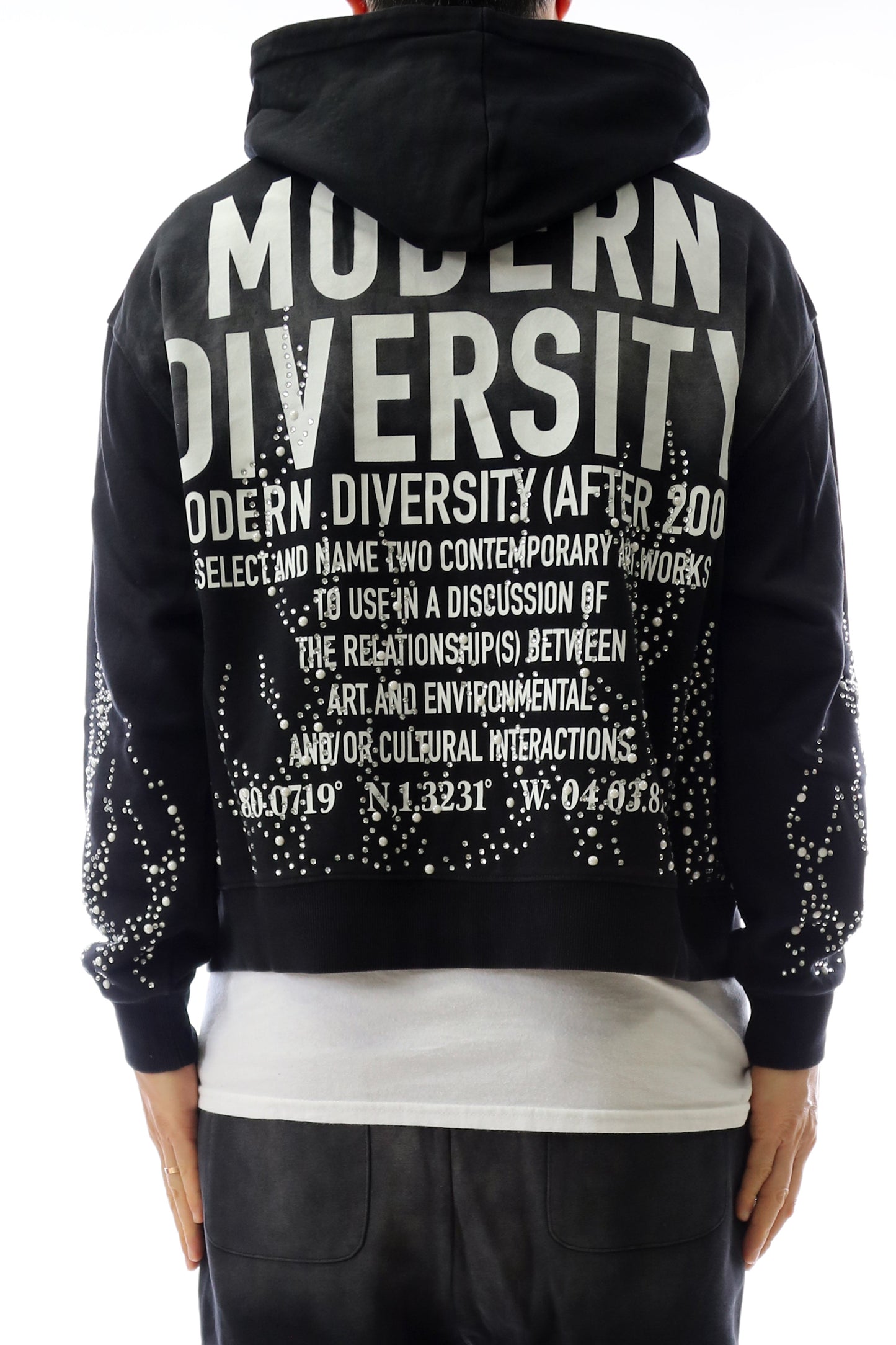 PANTHEON French Terry Long Sleeve Crop Top Full Zip Hoodie