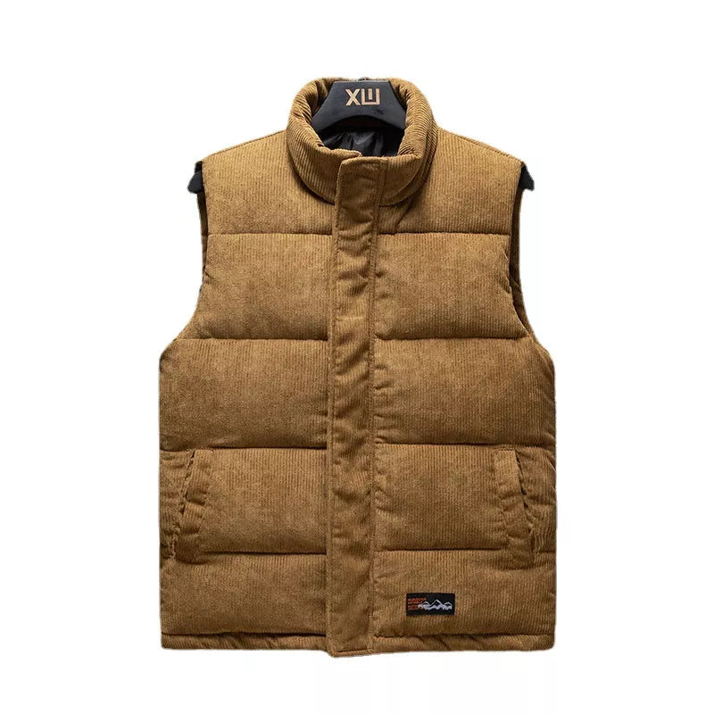 Chaleco de pana grueso para hombre - Chaqueta de rayas cálida y transpirable