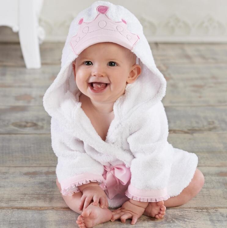 Toallas de baño para bebés con dibujos de animales, albornoces de algodón para niños, albornoces con capucha para bebés.