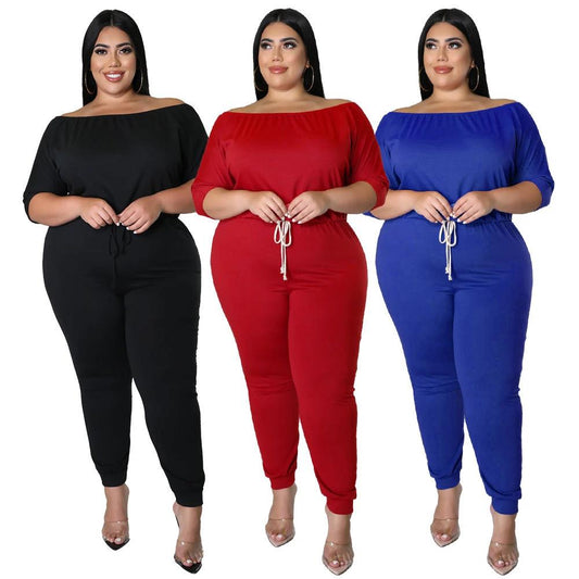 Mono deportivo liso para mujer con cordón, cintura alta y diseño adelgazante.