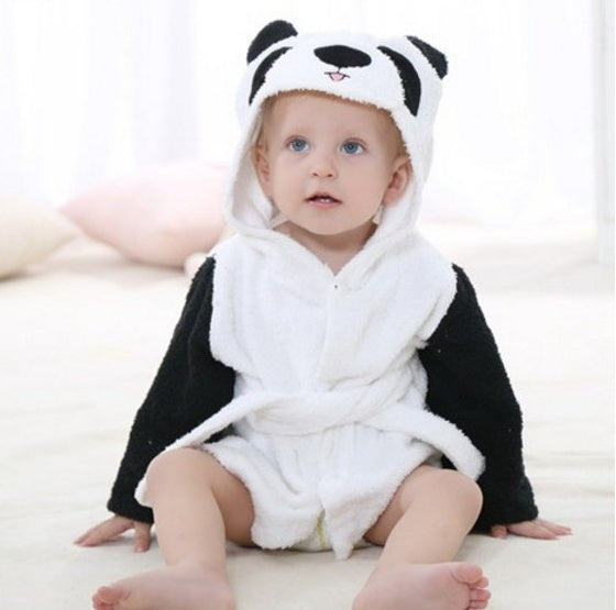 Toallas de baño para bebés con dibujos de animales, albornoces de algodón para niños, albornoces con capucha para bebés.