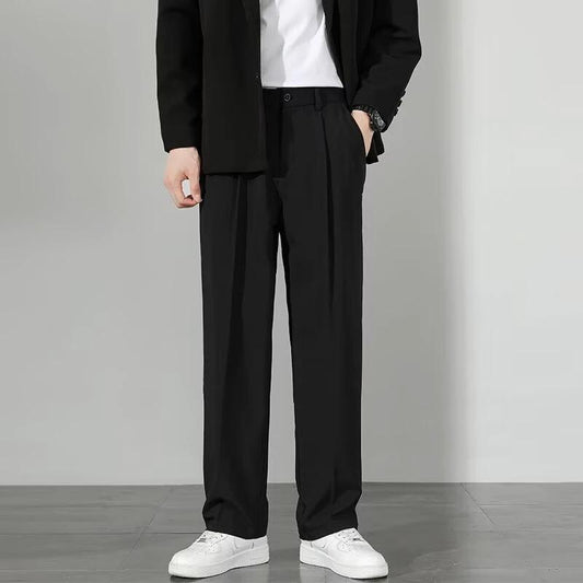 Pantalones delgados informales de negocios de corte entallado para hombre