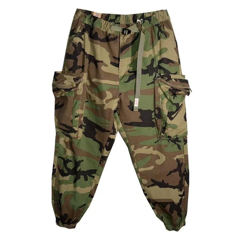 Pantalones de trabajo casuales de camuflaje retro para hombre