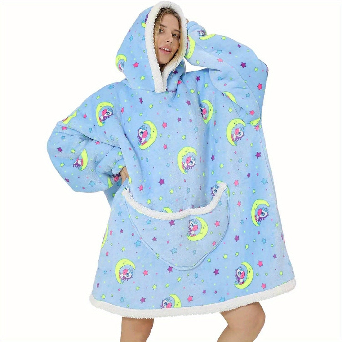 Manta extragrande con capucha, forro polar sherpa para mujer, ultrasuave y cálida, ideal como regalo.
