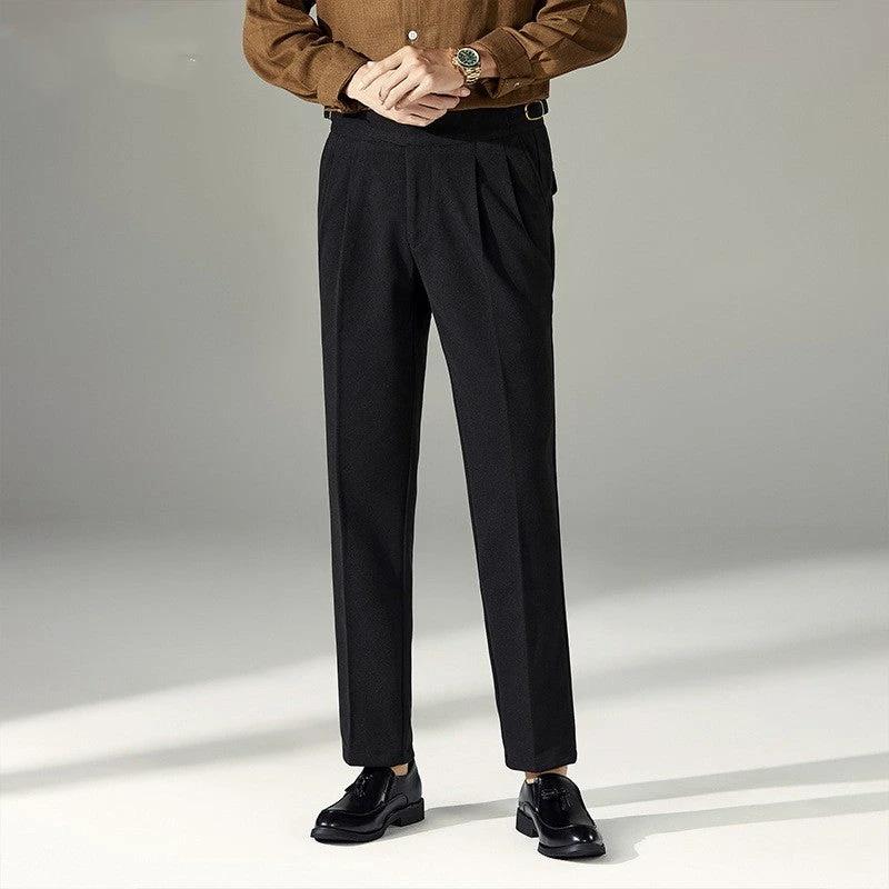Pantalones casuales de negocios de corte entallado para hombre