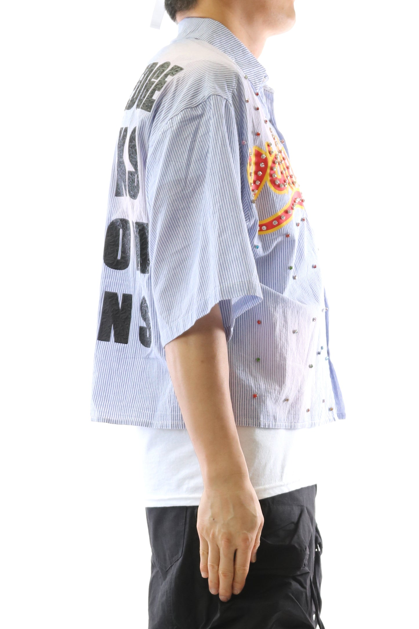 Camisa corta con botones de franela lavada RIA