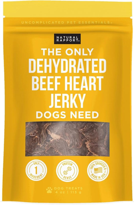 Natural Rapport The Only Dehydrated Beef Heart Jerky Dogs Need (4oz)