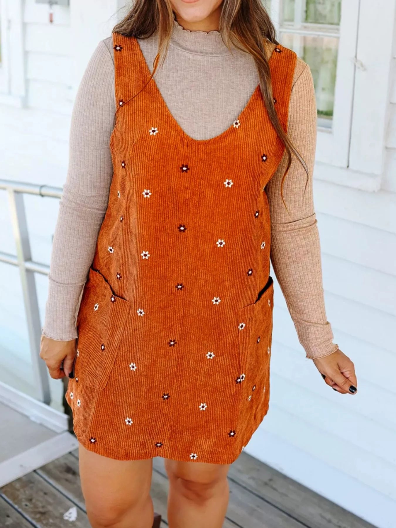 Vestido de pana floral