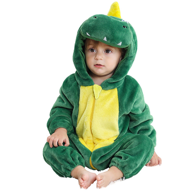 Mono de franela con diseño de animal para niños