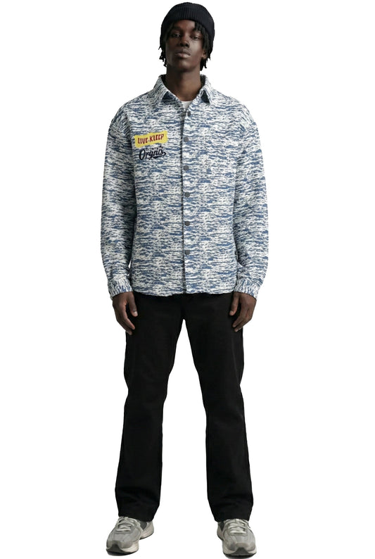 Camisa ROX con textura jacquard mixta para hombre