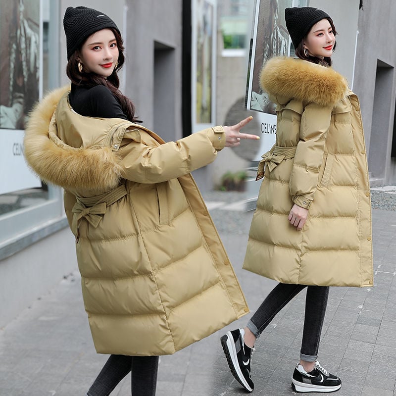 Chaqueta de invierno acolchada de algodón grueso para mujer