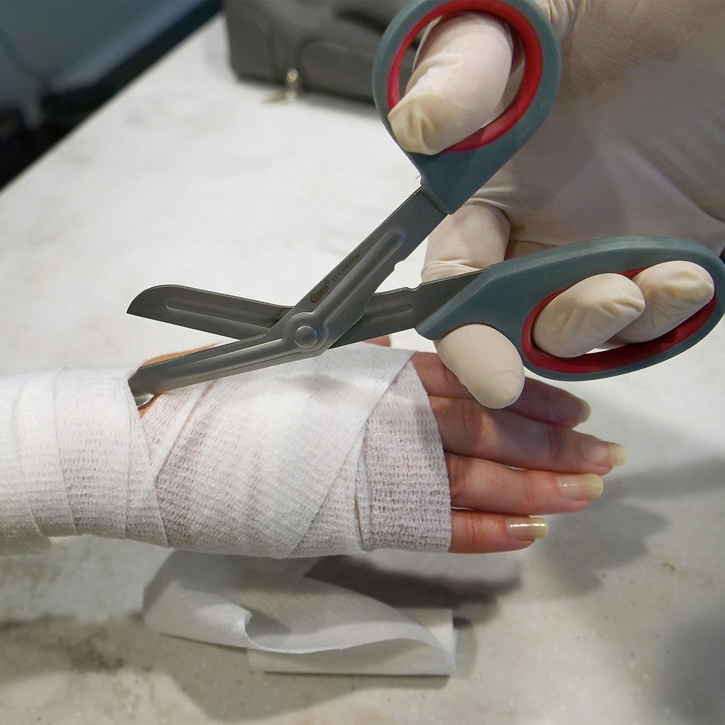Tijeras de seguridad premium con titanio - Tijeras para emergencias médicas - Tijeras de seguridad - Tijeras para traumatología