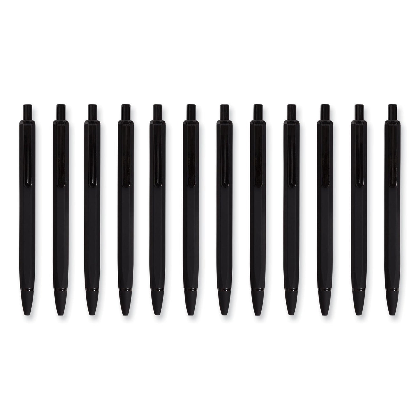 U Brands Cambria Soft Touch Mechanical Pencil, 0.7 mm, HB (#2), Black Lead, Black Barrel, 12/Pack